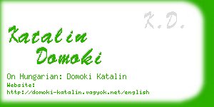 katalin domoki business card